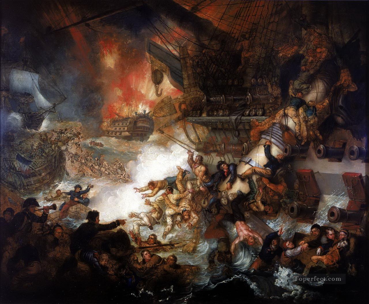 Mather Brown Battle of the Nile Naval Battle Oil Paintings